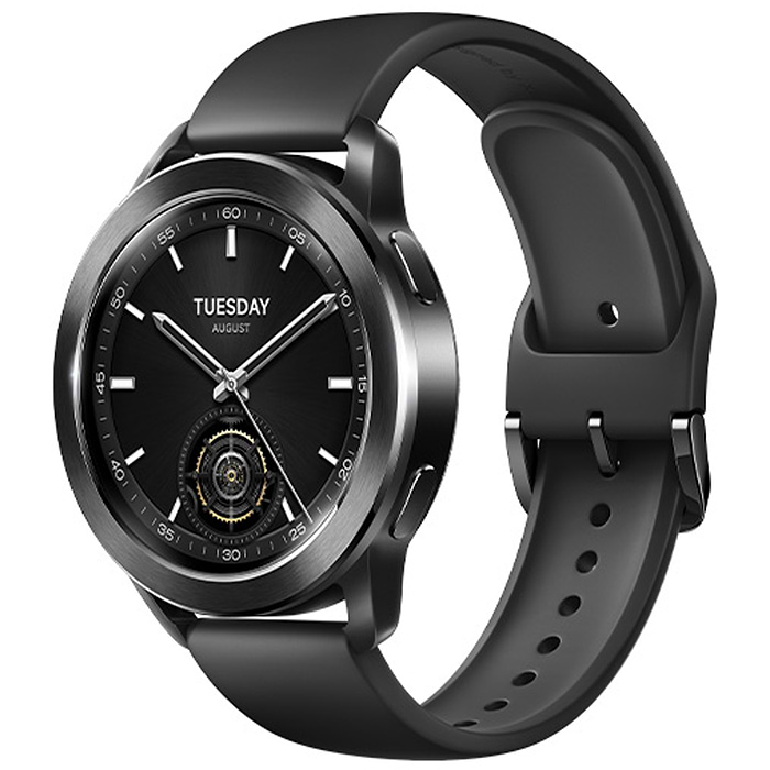 שעון ספורט חכם Xiaomi Watch S3 - מארז שחור ורצועת גומי פלואורין שחורה - שנה אחריות עי המילטון היבואן הרשמי