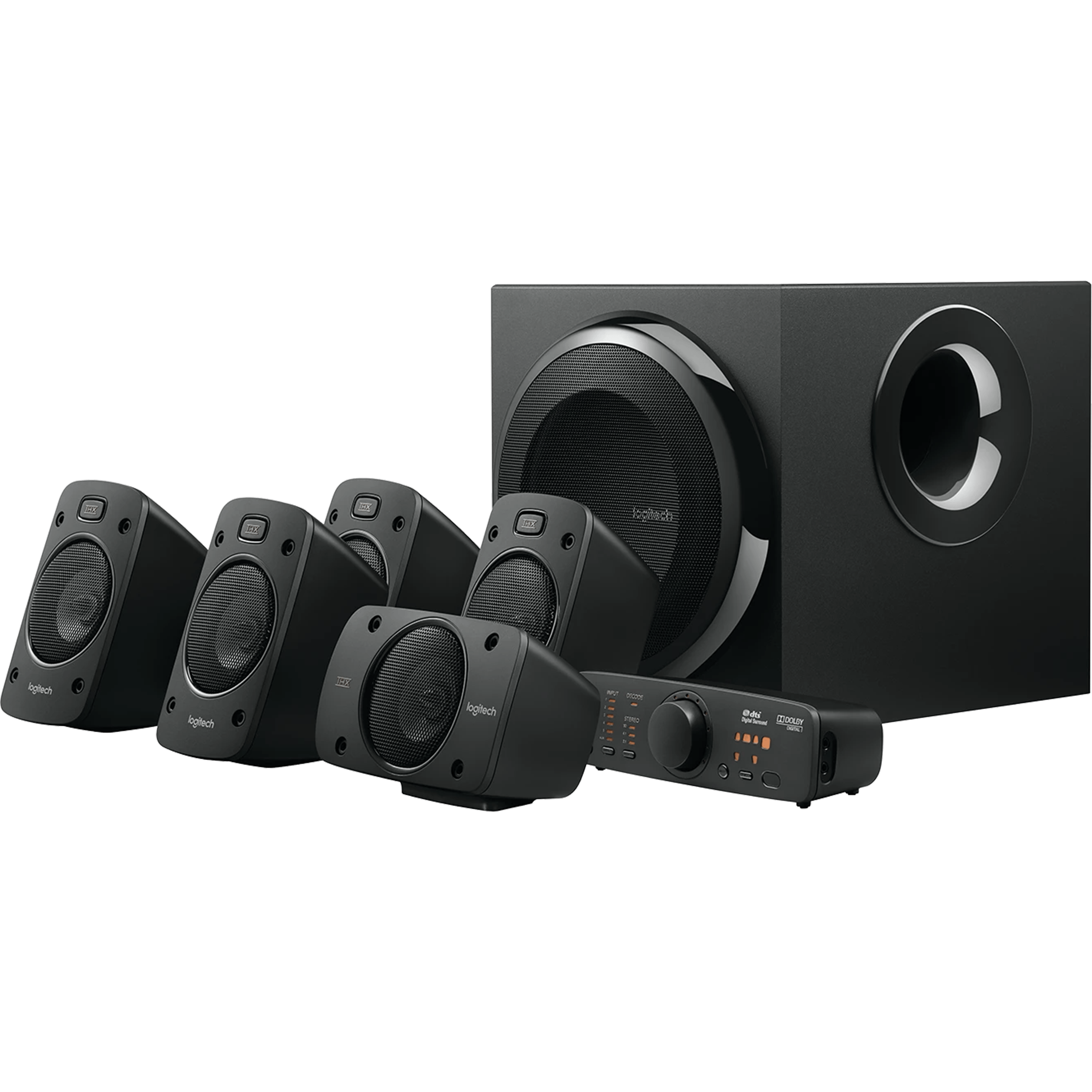 רמקולים למחשב Logitech Z906 5.1 Surround Sound 1000W - צבע שחור שנתיים אחריות ע