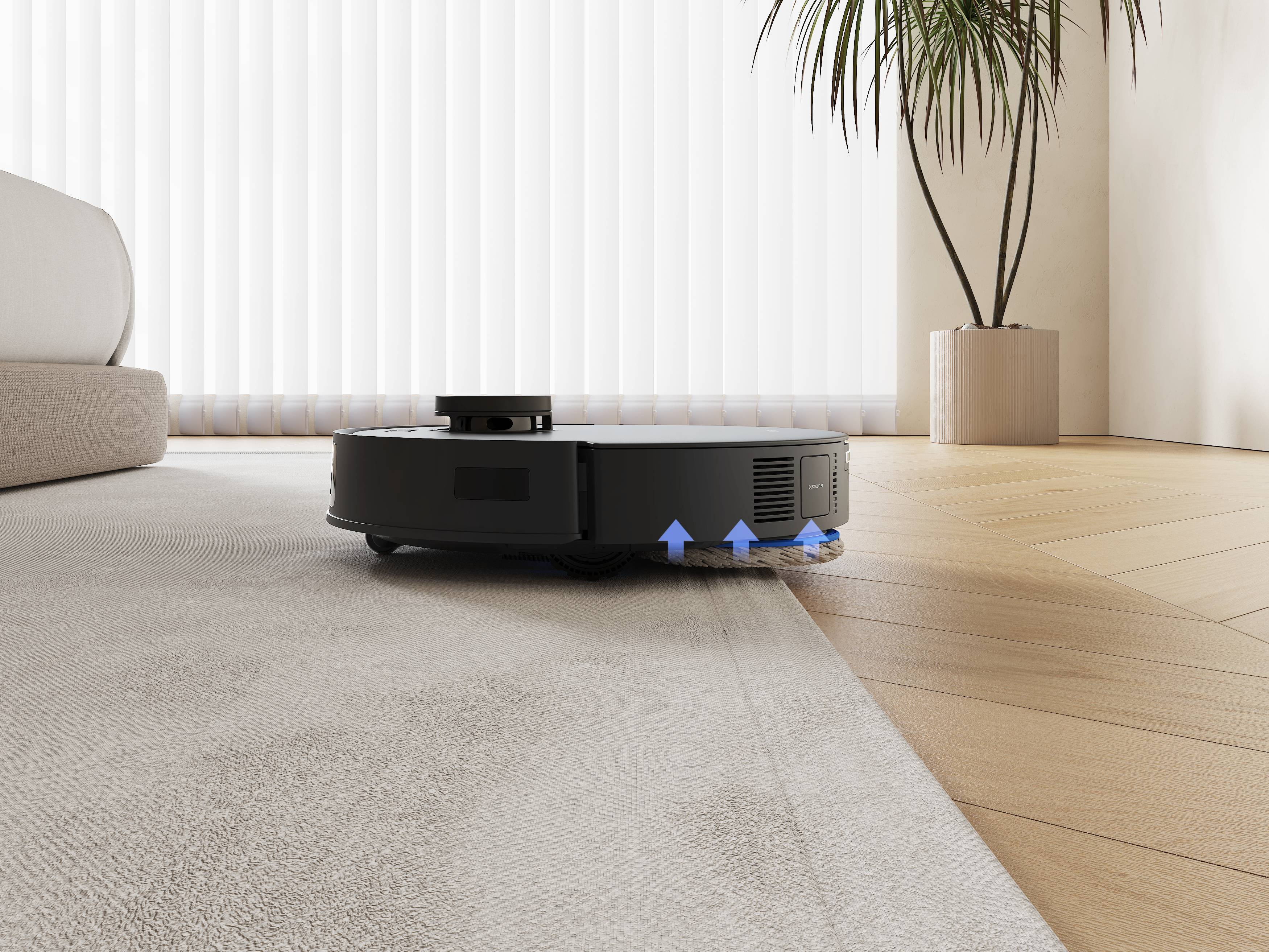 שואב אבק רובוטי עם תחנת עגינה Ecovacs Deebot T30 Pro Omni - צבע שחור שנה אחריות ע"י היבואן הרשמי 