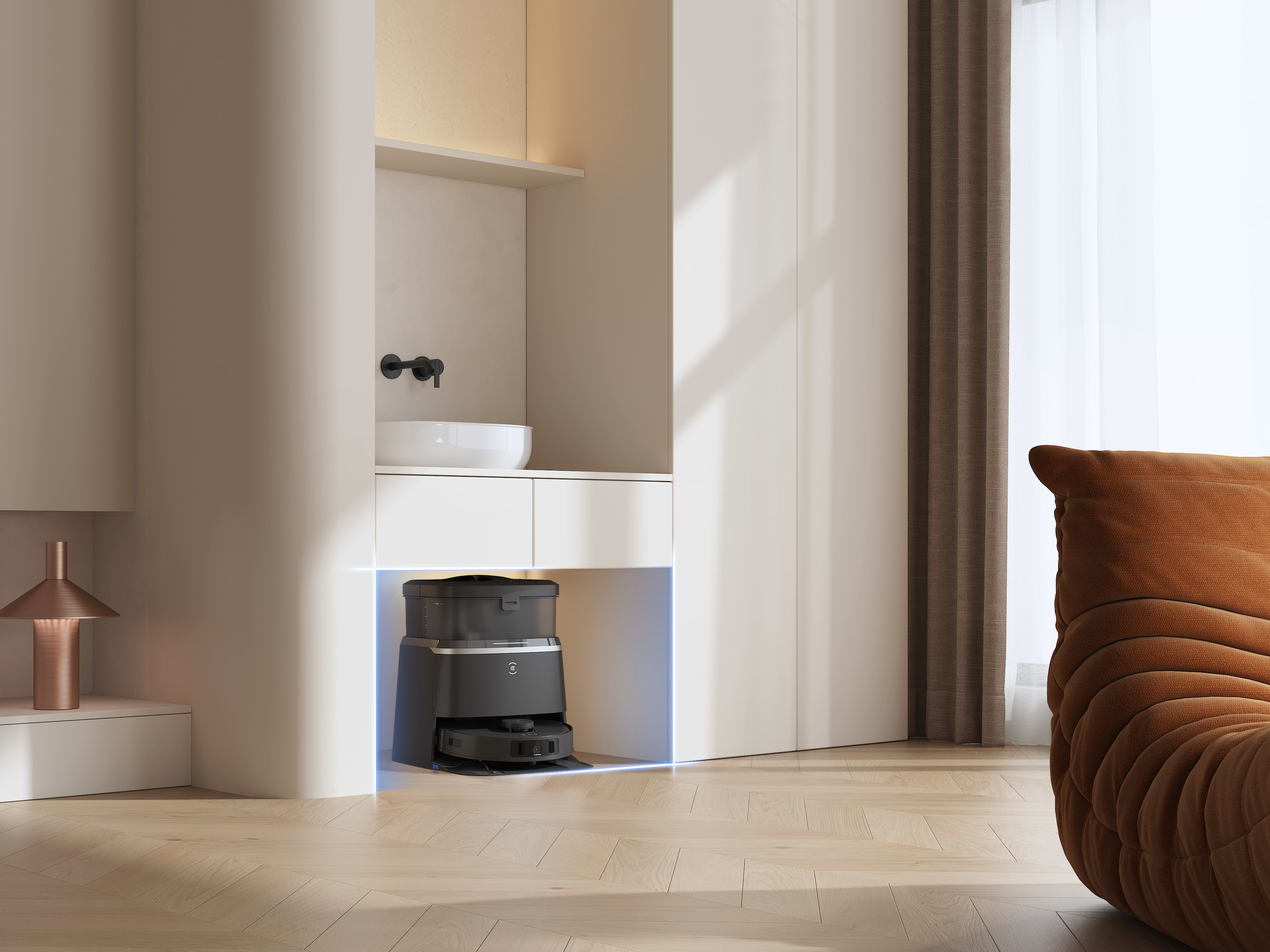 שואב אבק רובוטי עם תחנת עגינה Ecovacs Deebot T30 Pro Omni - צבע שחור שנה אחריות ע"י היבואן הרשמי 