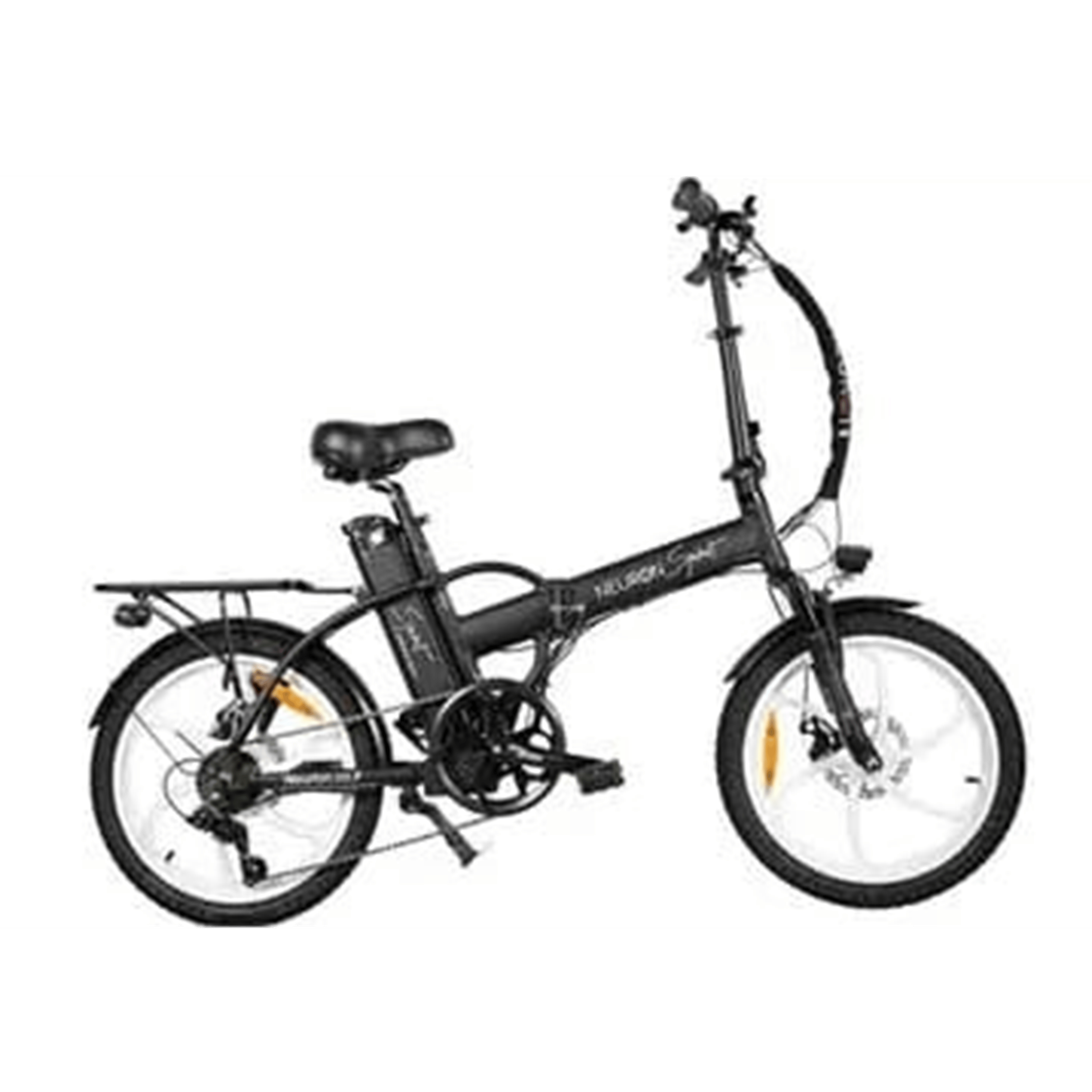 אופניים كهربائيים مع צג رقمي Neuron Spirit - لون أسود مع ג'אנטים לבנים ضمان لمدة عام من قبل المستورد الرسمي
