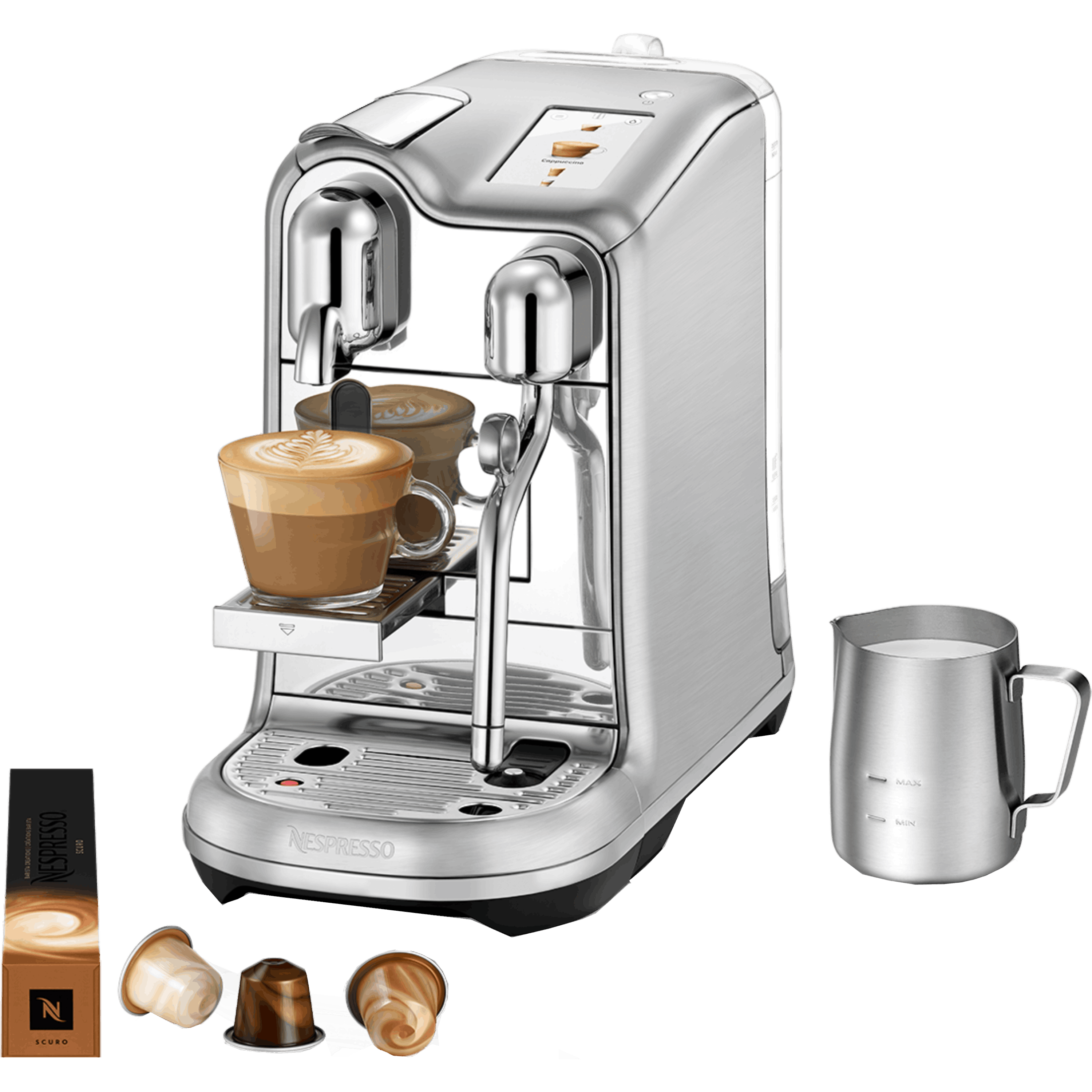 ماكينة قهوة נספרסו  קריאטיסטה פרו בلون פלדת אל חלד J620