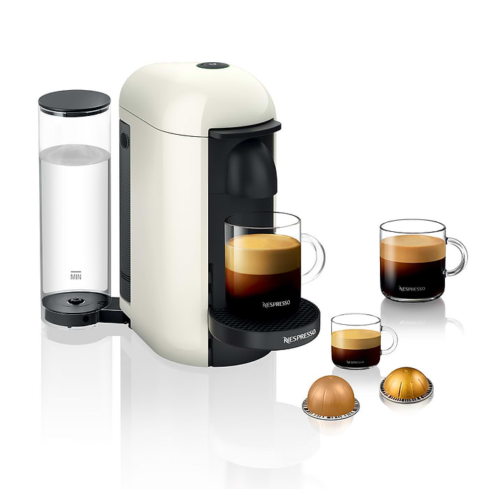 מכונת קפה נספרסו אסנזה עם מקציף חלב לבן דגם NESPRESSO GCB2-IL-WH-NE
