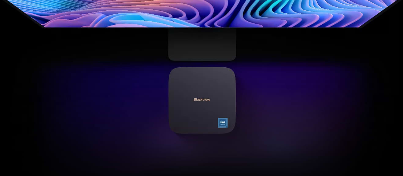מחשב נייח מיני Blackview MP60 Mini PC - Celeron N5095 512GB SSD 16GB RAM Windows 11 Pro - צבע שחור שלוש שנות אחריות ע"י היבואן הרשמי