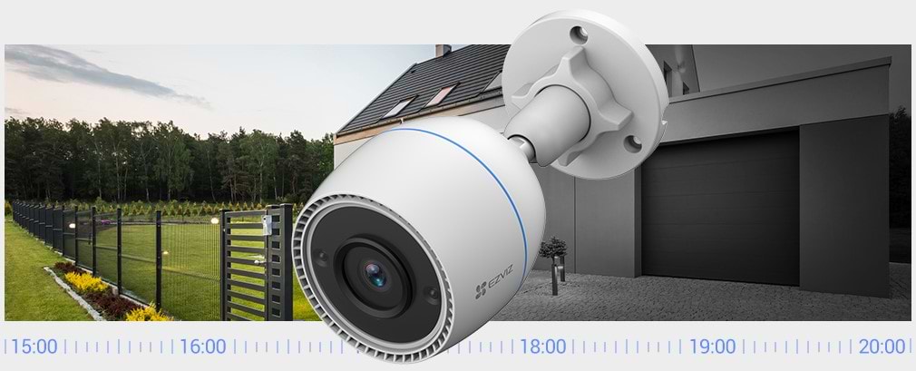 מצלמת אבטחה חיצונית עם ראיית לילה Ezviz C3TN 1080P FHD - צבע לבן שנה אחריות ע"י היבואן הרשמי