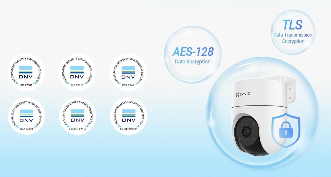 מצלמת אבטחה חיצונית עם ראיית לילה Ezviz H8c 1080P FHD - צבע לבן שנה אחריות ע"י היבואן הרשמי