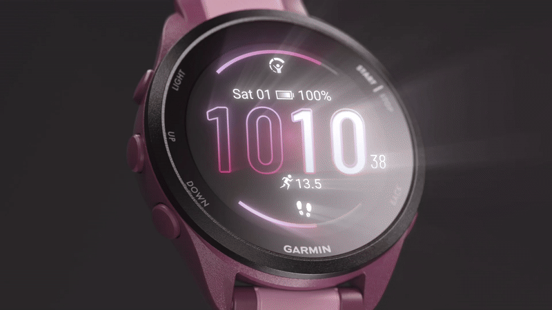 שעון ספורט חכם Garmin Forerunner 165 GPS 43mm - צבע שחור שנתיים אחריות ע"י היבואן הרשמי