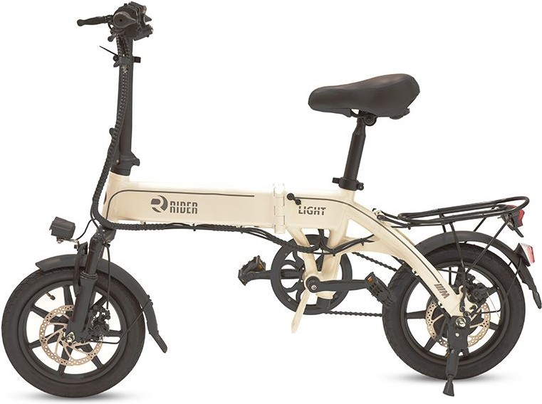 אופניים חשמליים עם צג דיגיטלי Rider Light - צבע לבן שנה אחריות ע"י היבואן הרשמי
