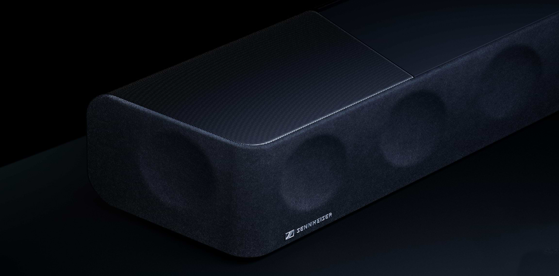 מקרן קול Sennheiser AMBEO Max 5.1.4 500W - צבע שחור שנתיים אחריות ע"י היבואן הרשמי
