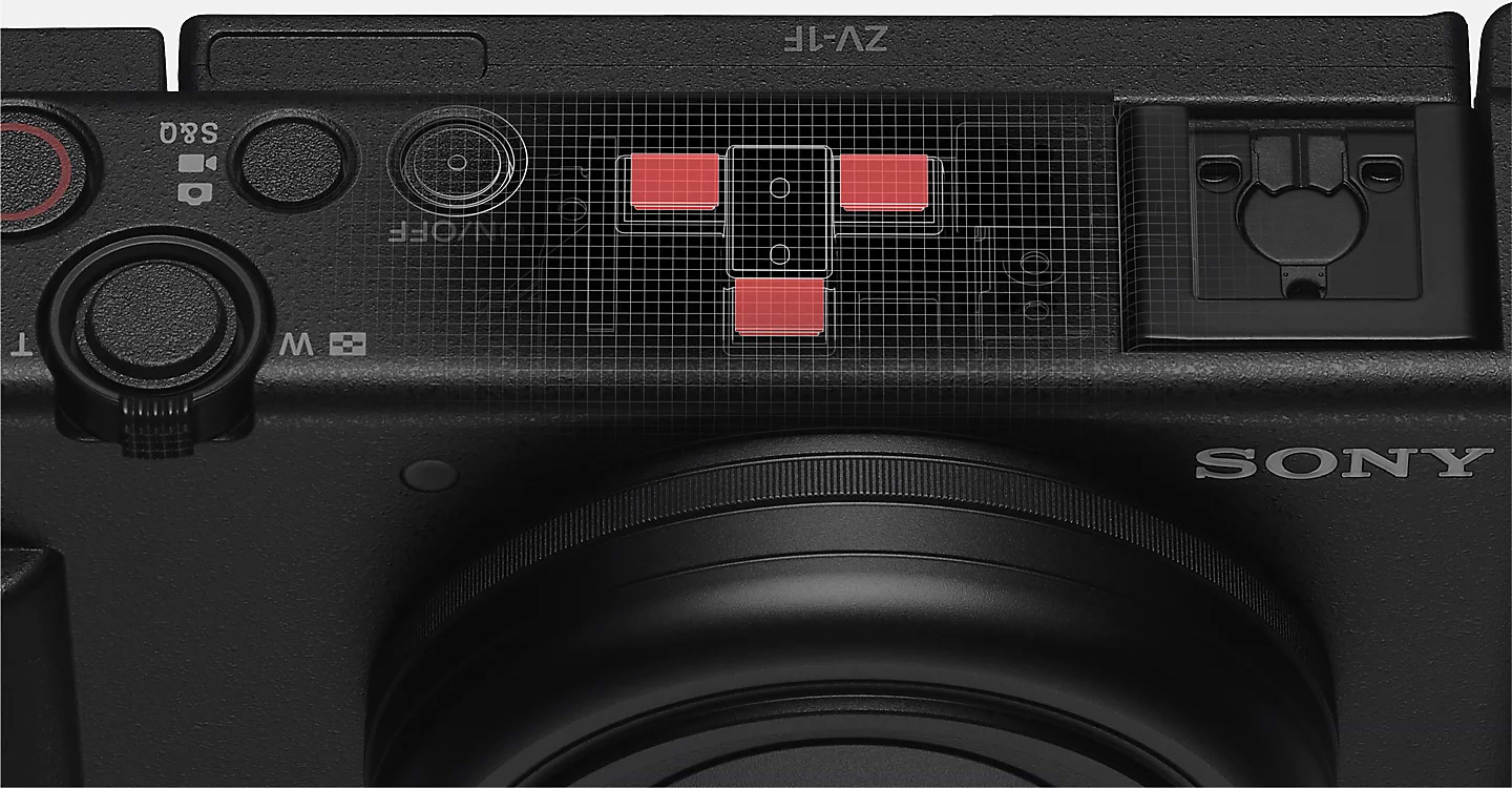 מצלמה דיגיטלית קומפקטית לוולוגים Sony ZV-1F - צבע שחור שלוש שנות אחריות ע"י היבואן הרשמי