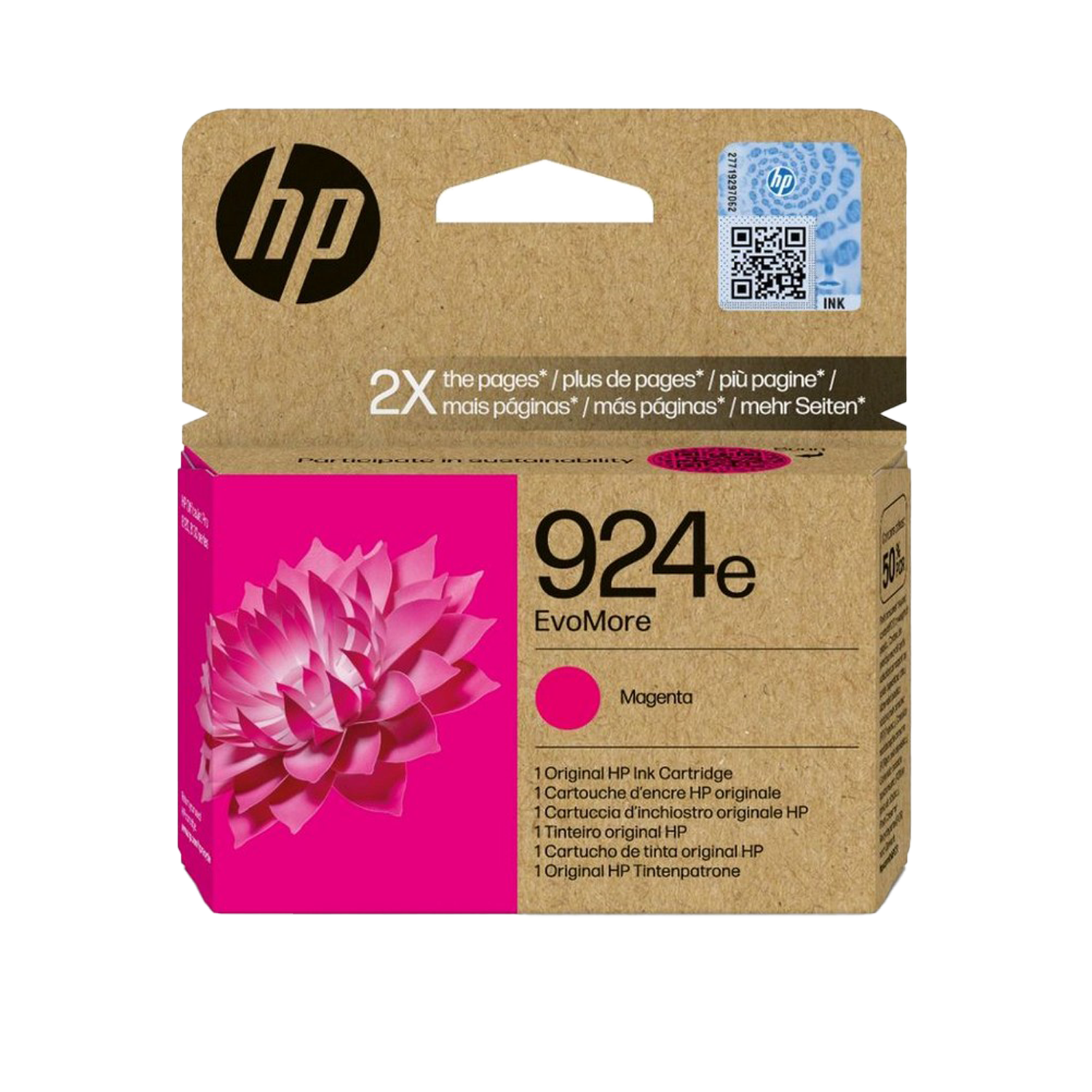 ראש דיו מגנטה סדרה 924e XL 4K0U8NE למדפסת דגם HP OfficeJet Pro 8133 All-in-One