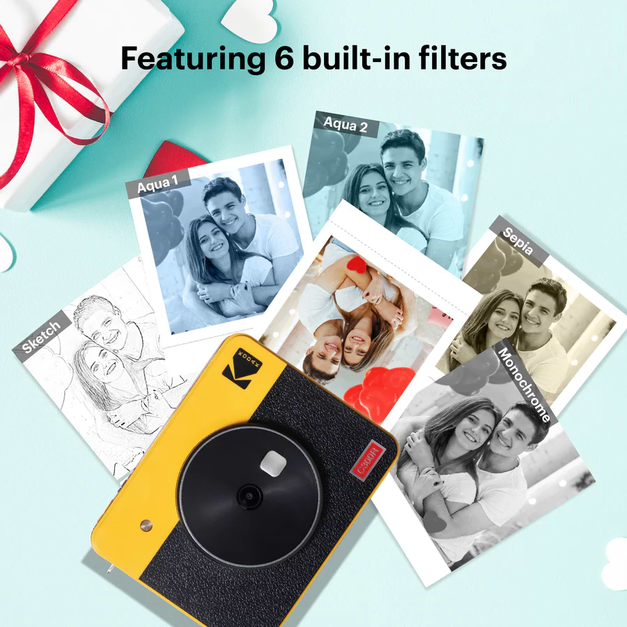 מצלמת פיתוח מיידי Kodak Mini Shot 2  - צבע לבן שנה אחריות ע"י היבואן הרשמי