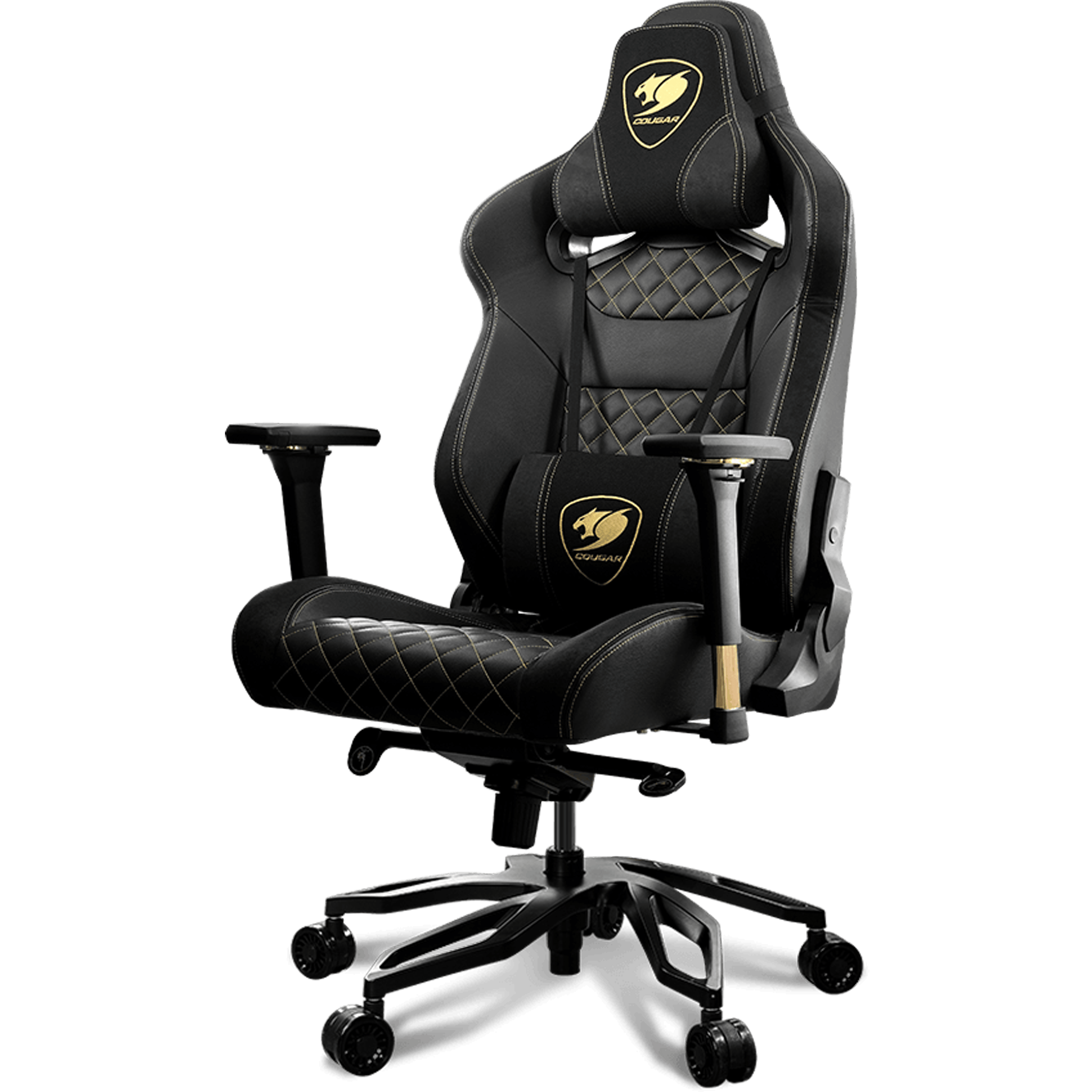 כסא גיימינג Cougar Armor Titan Pro Gaming Chair - צבע שחור וזהב שנה אחריות ע