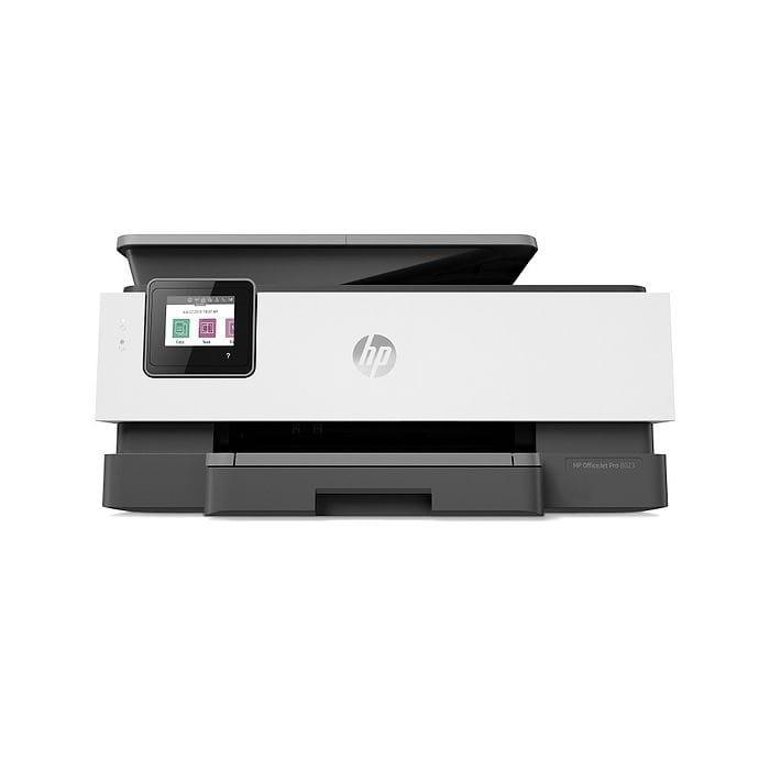 מדפסת אלחוטית משולבת HP OfficeJet Pro 8023 AIO - צבע לבן ושחור שנה אחריות עי יבואן הרשמי