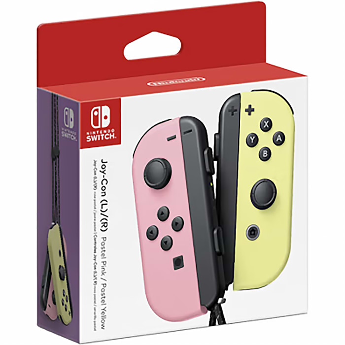 זוג בקרי שליטה Nintendo Switch Joy-Con Pair Pastel Pink/ Pastel Yellow - צבע ורוד/צהוב שנה אחריות עי היבואן הרשמי