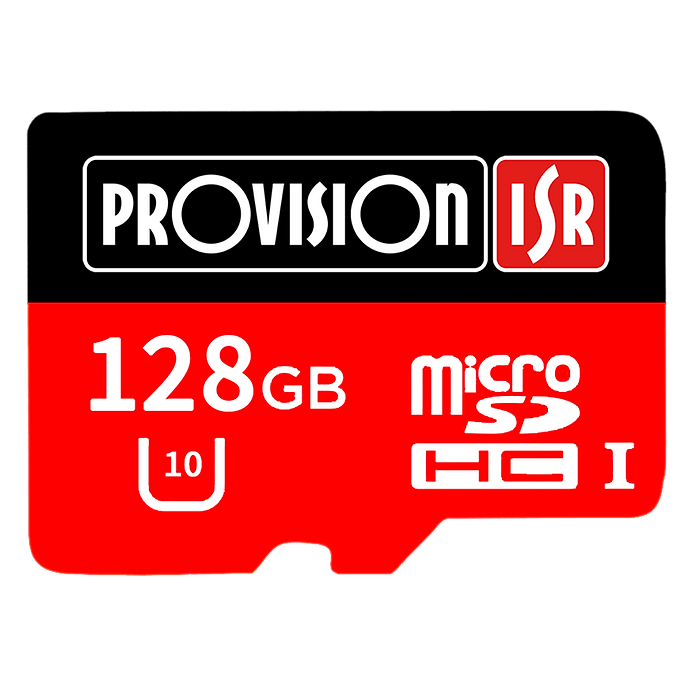 כרטיס זיכרון ProVision ISR Micro SD 128GB Class 10 80Mbps - שנתיים אחריות עי היבואן הרשמי