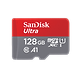 כרטיס זיכרון SanDisk Ultra UHS I 128GB MicroSD Card 140MB/s - חמש שנות אחריות ע"י היבואן הרשמי 