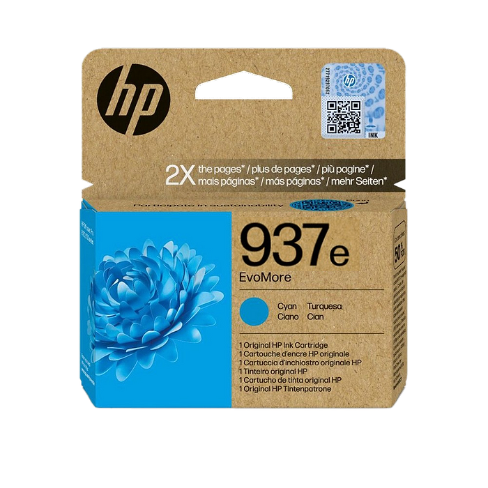 ראש דיו ציאן סדרה 937e XL 4S6W6NE למדפסת דגם HP OfficeJet Pro 9730 Wide
