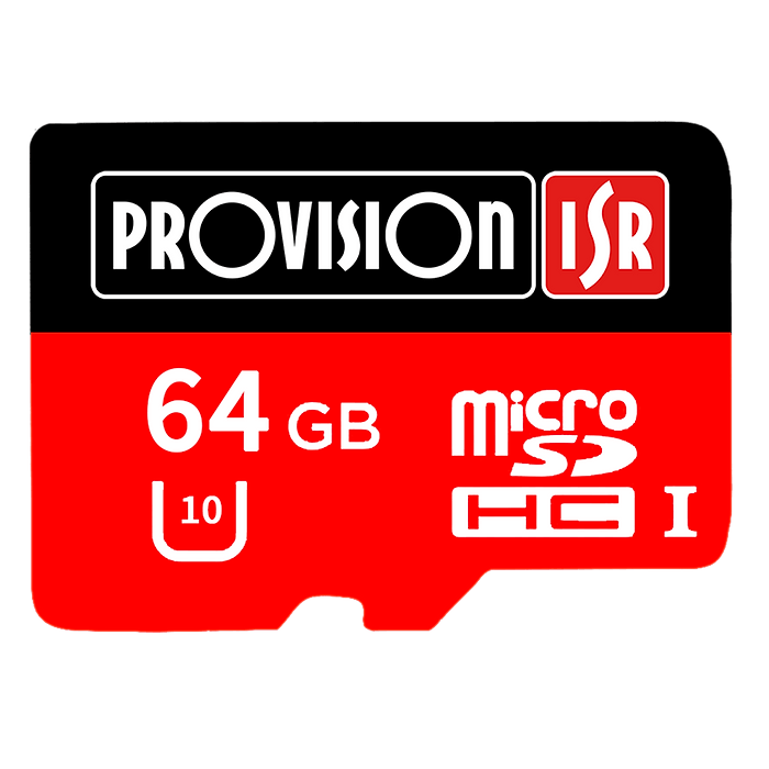 כרטיס זיכרון ProVision ISR Micro SD 64GB Class 10 80Mbps - שנתיים אחריות עי היבואן הרשמי
