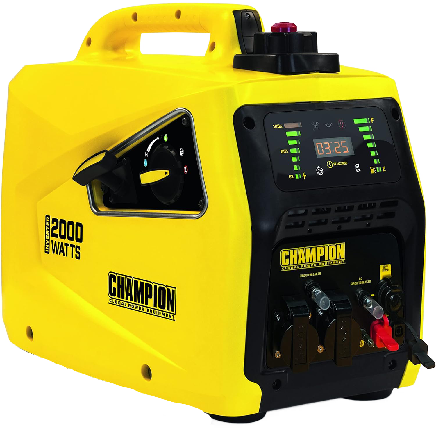 גנרטור נייד Champion 82001i 1600W/2000W 80CC 1.4HP - צבע צהוב שחור שנה אחריות ע