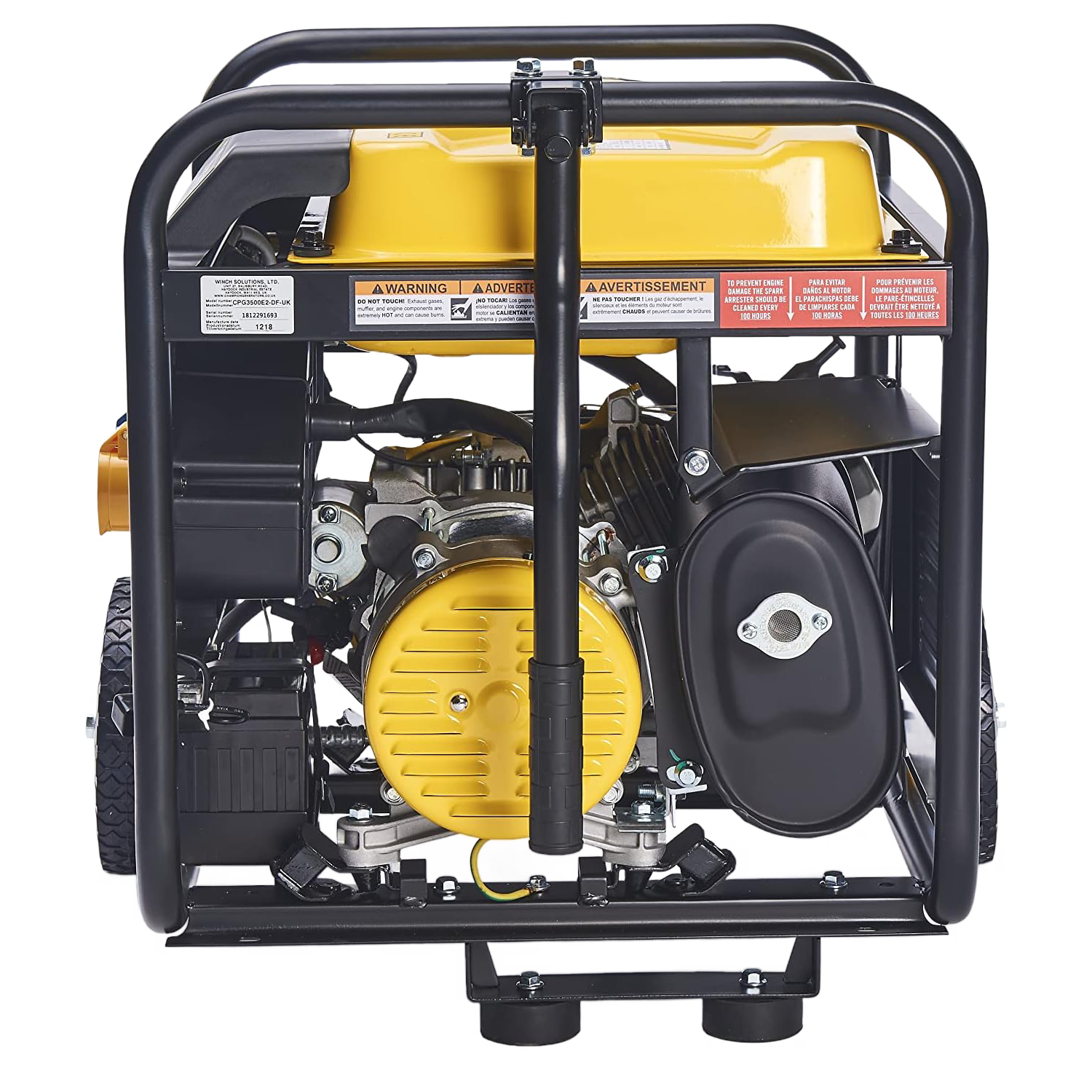 גנרטור נייד היברידי Champion CPG3500E2 2500W/3000W 196CC 6HP - צבע צהוב שחור שנה אחריות ע