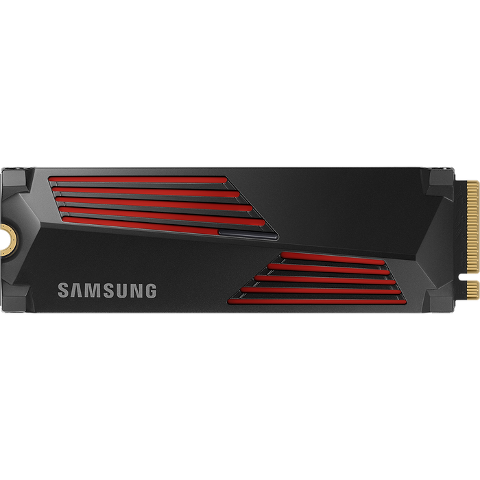 כונן SSD פנימי עם צלעות קירור Samsung 990 Pro 4TB Heatsink PCIe 4.0 NVMe M.2 - צבע שחור חמש שנות אחריות עי היבואן הרשמי