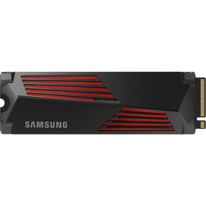 כונן SSD פנימי עם צלעות קירור Samsung 990 Pro 1TB Heatsink PCIe 4.0 NVMe M.2 - צבע שחור חמש שנות אחריות עי היבואן הרשמי