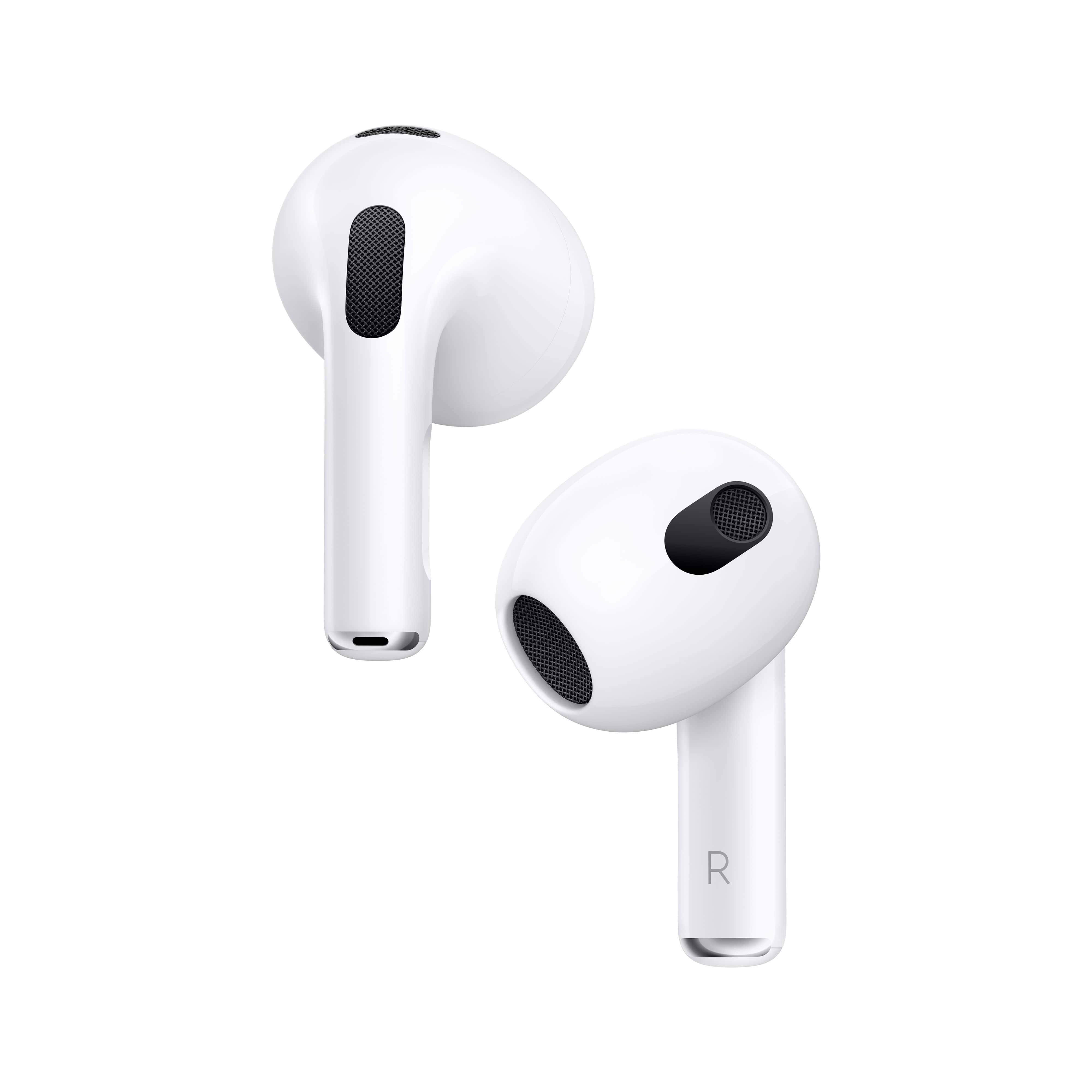 אוזניות אלחוטיות וכיסוי Apple AirPods 3 True Wireless עם מארז טעינה חוטי - צבע לבן שנה אחריות ע