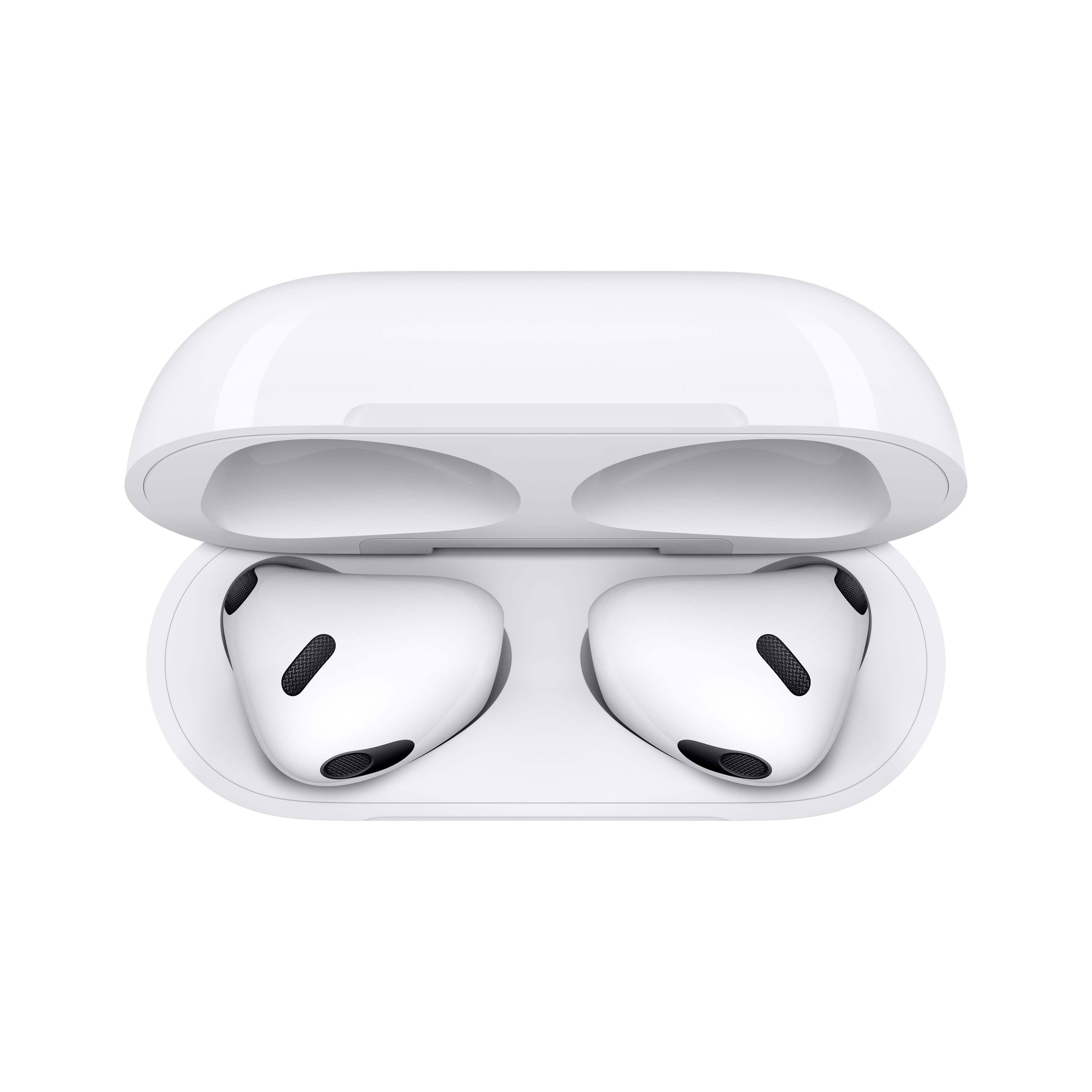 אוזניות אלחוטיות וכיסוי Apple AirPods 3 True Wireless עם מארז טעינה חוטי - צבע לבן שנה אחריות ע