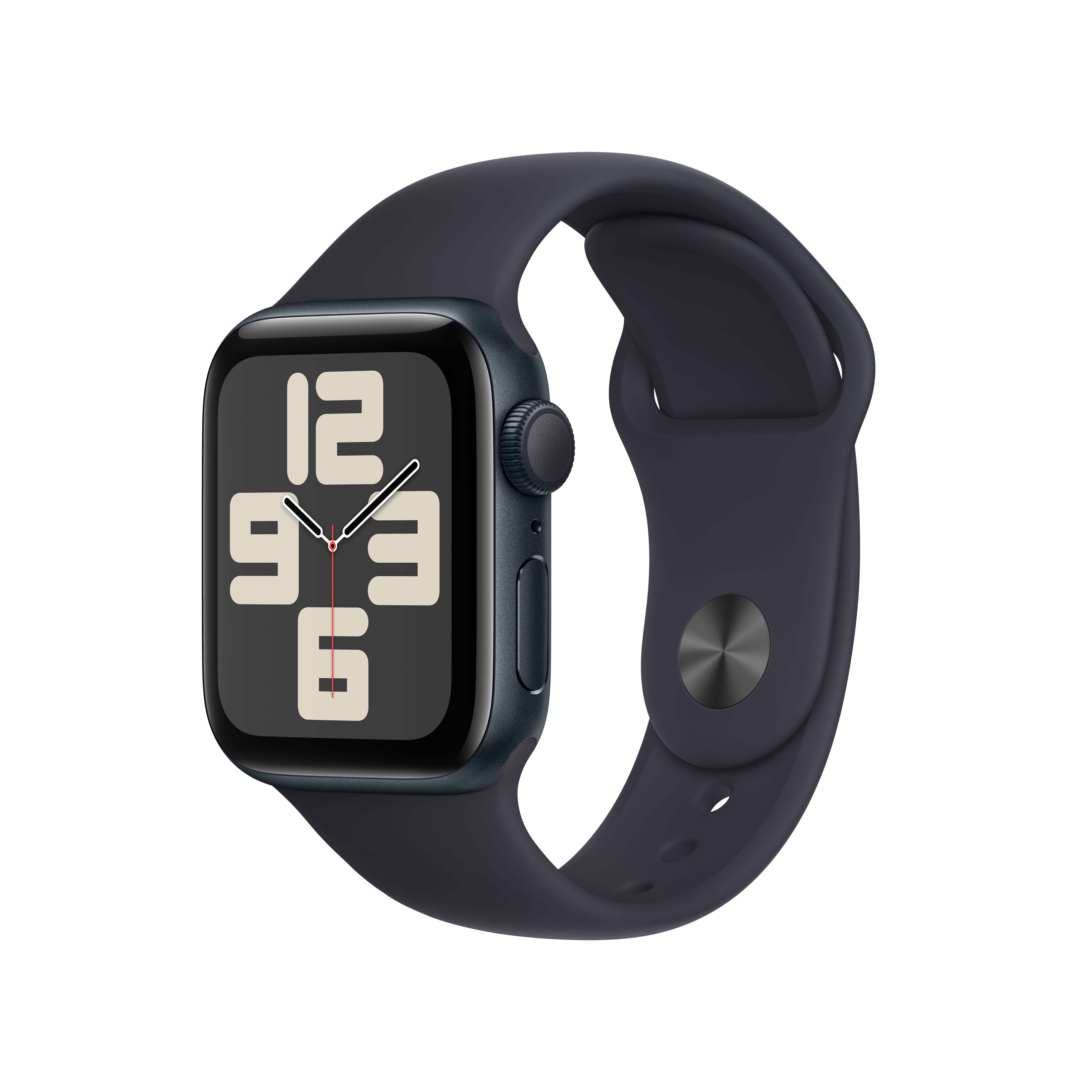 שעון חכם - Apple Watch SE (2023) GPS 40mm Midnight Aluminium Case with Midnight Sport Band S/M - צבע שחור חצות שנה אחריות ע״י יבואן רשמי