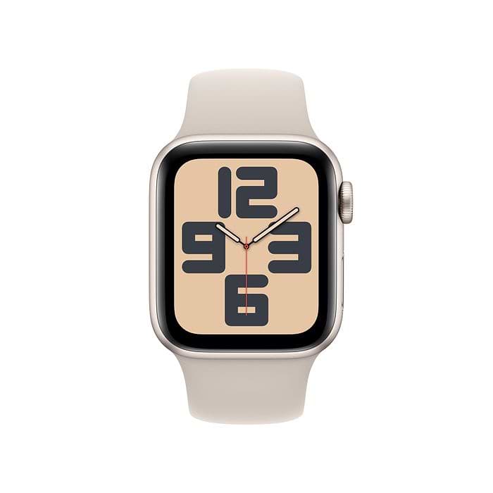 שעון חכם - Apple Watch SE (2023) GPS 40mm Starlight Aluminium Case with Starlight Sport Band - S/M - צבע אור כוכבים שנה אחריות ע״י יבואן רשמי