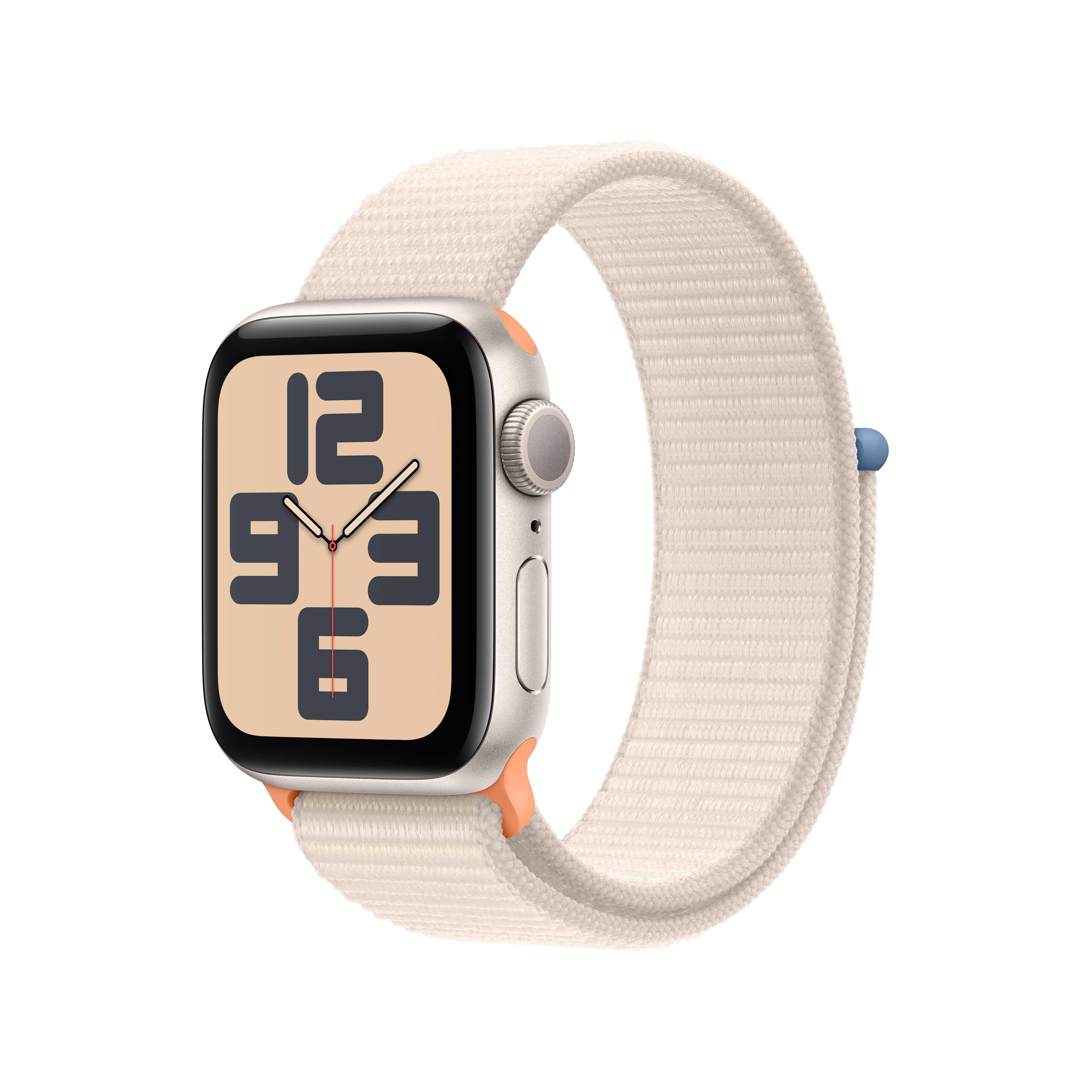 שעון חכם - Apple Watch SE GPS 40mm Starlight Aluminium Case with Starlight Sport Loop - צבע אור כוכבים שנה אחריות ע״י יבואן רשמי