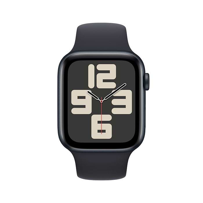 שעון חכם - Apple Watch SE (2023) GPS 44mm Midnight Aluminium Case with Midnight Sport Band  S/M  - צבע שחור חצות שנה אחריות עי היבואן הרשמי