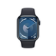 שעון חכם Apple Watch Series 9 GPS 41mm Midnight Aluminium Case with Midnight Sport Band - M/L - צבע שחור חצות שנה אחריות ע"י היבואן הרשמי
