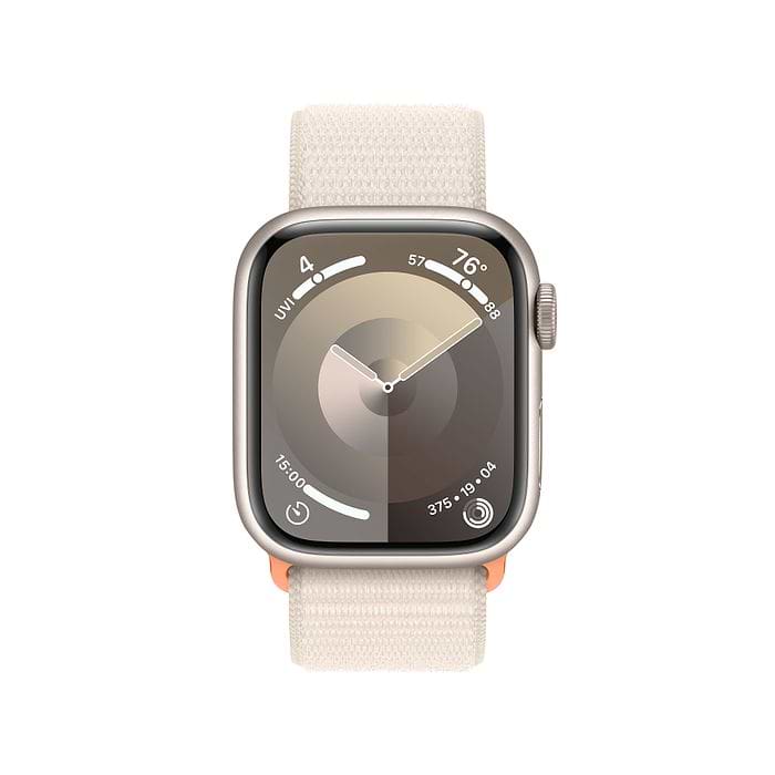 שעון חכם Apple Watch Series 9 GPS 41mm Starlight Aluminium Case  - צבע אור כוכבים שנה אחריות עי היבואן הרשמי