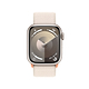 שעון חכם Apple Watch Series 9 GPS 41mm Starlight Aluminium Case with Starlight Sport Loop  - צבע אור כוכבים שנה אחריות ע"י היבואן הרשמי
