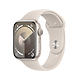 שעון חכם  Apple Watch Series 9 GPS 45mm Starlight Aluminium Case with Starlight Sport Band - S/M  - צבע אור כוכבים שנה אחריות ע"י היבואן הרשמי