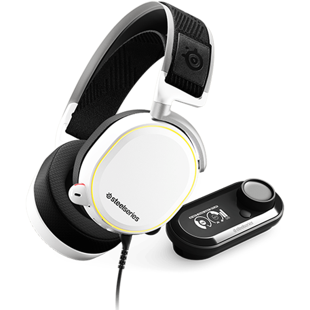 אוזניות גיימינג חוטיות SteelSeries Arctis Pro + GameDAC - צבע לבן שנתיים אחריות ע