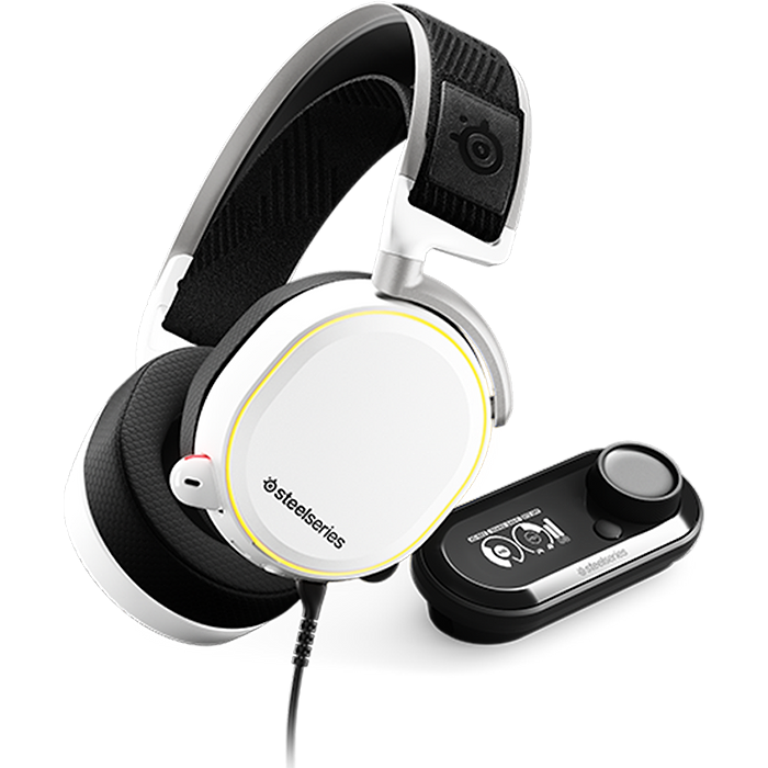 אוזניות גיימינג חוטיות SteelSeries Arctis Pro + GameDAC - צבע לבן שנתיים אחריות עי היבואן הרשמי