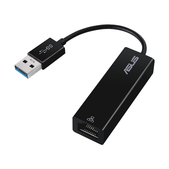 מתאם רשת Asus U3 USB to RJ45  - צבע שחור 