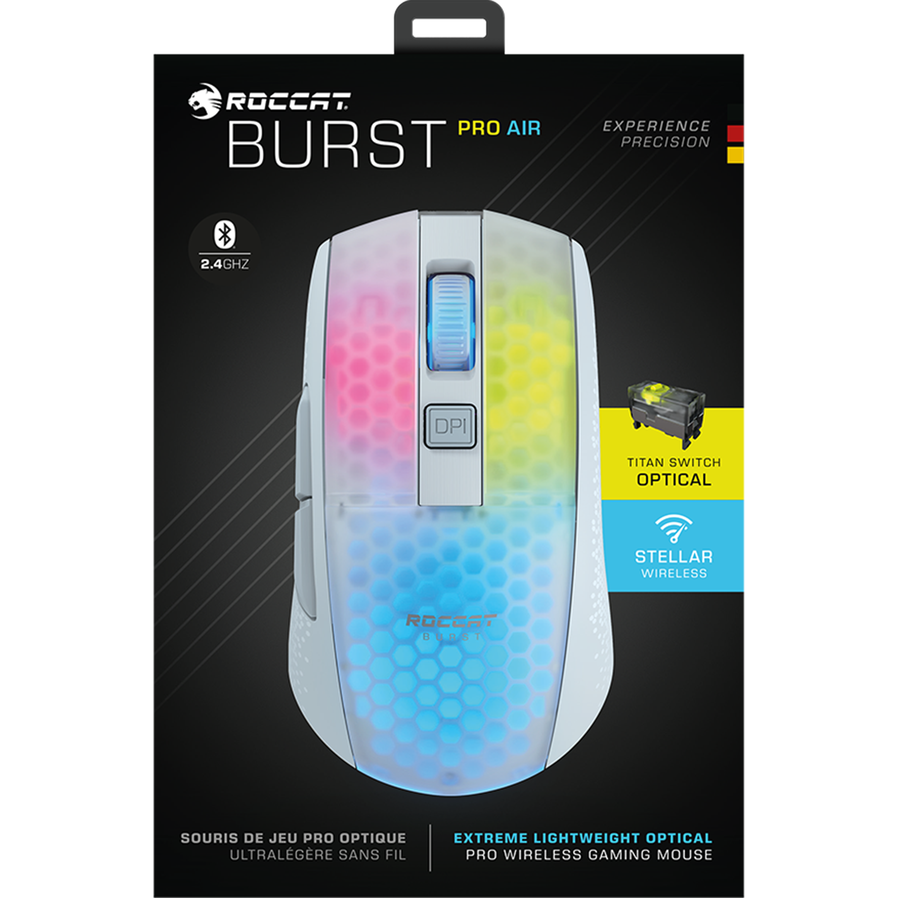 עכבר גיימינג אלחוטי Roccat Burst Pro Air - צבע לבן שנה אחריות ע