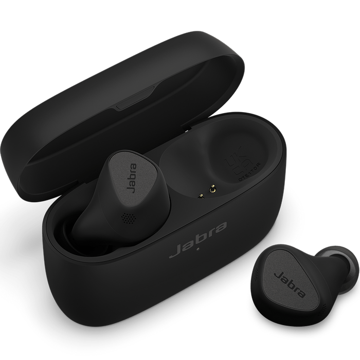 אוזניות אלחוטיות עם משטח טעינה אלחוטי Jabra Connect 5t TWS ANC - צבע שחור טיטניום שנתיים אחריות עי היבואן הרשמי