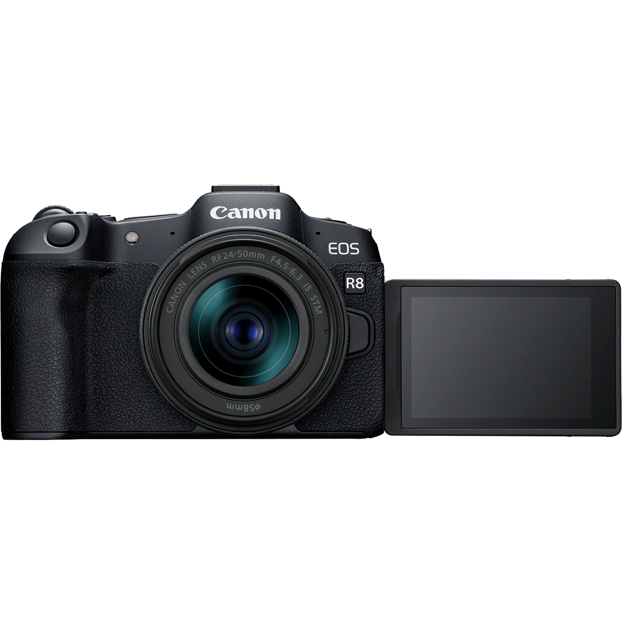 מצלמה דיגיטלית ללא מראה הכוללת עדשה Canon EOS R8 RF 24-50mm f/4.5-6.3 IS STM - צבע שחור שלוש שנות אחריות ע