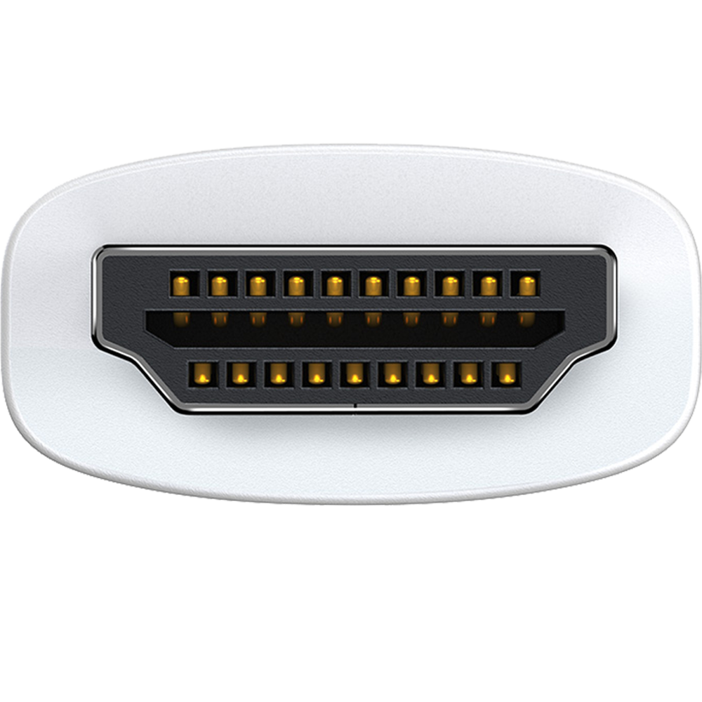 מתאם למסכים Baseus Adapter HDMI to VGA (3.5 mm Aux & Micro USB) - צבע לבן שנה אחריות ע