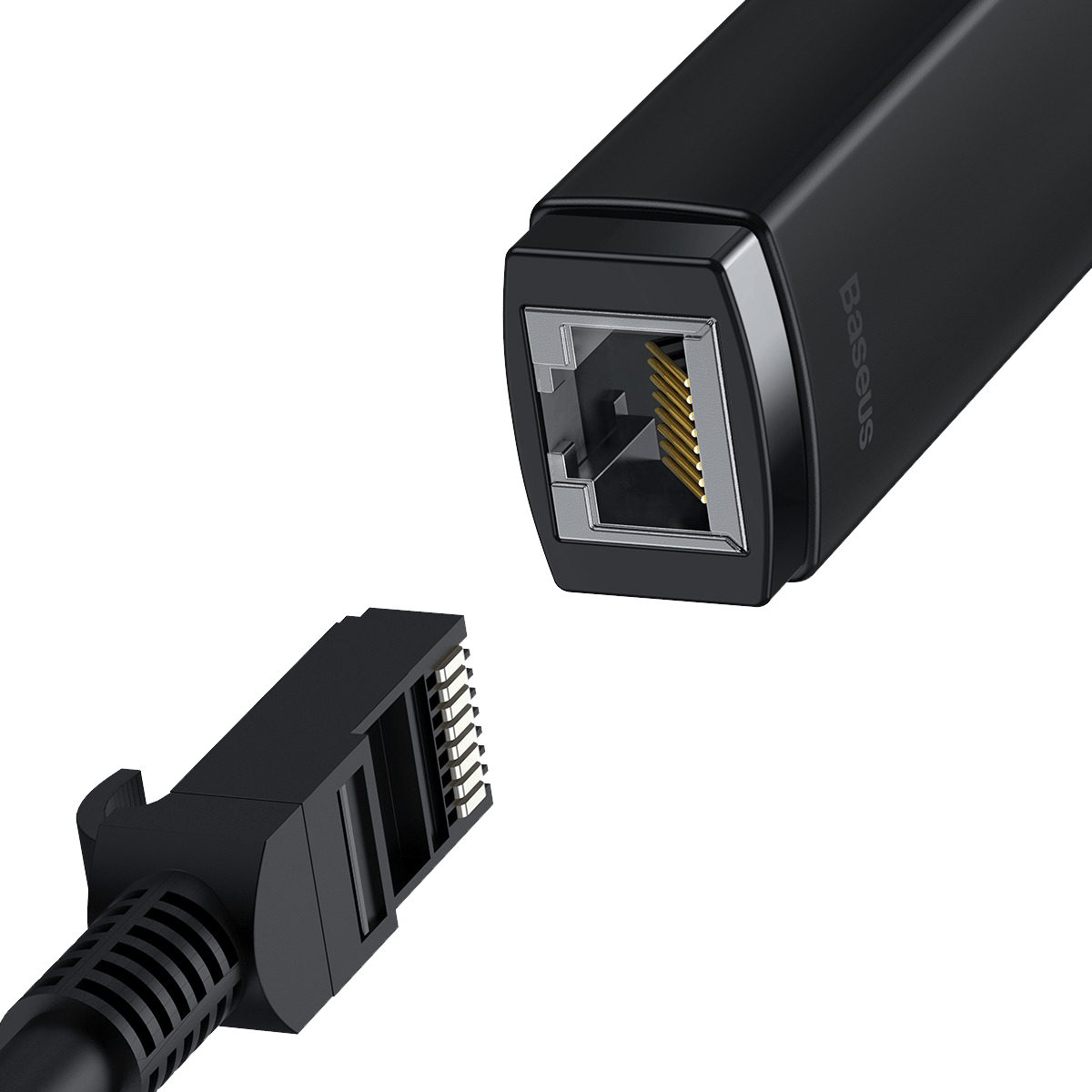 מתאם רשת Baseus Ethernet Adapter USB-C to RJ45 (100Mbps) -צבע שחור שנה אחריות ע