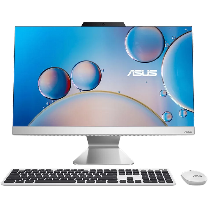 מחשב AIO עם מקלדת ועכבר אלחוטיים Asus A3402WBAK-WA680W Core i5-1235U 512GB SSD 16GB RAM Windows 11 - צבע לבן שנה אחריות עי היבואן הרשמי