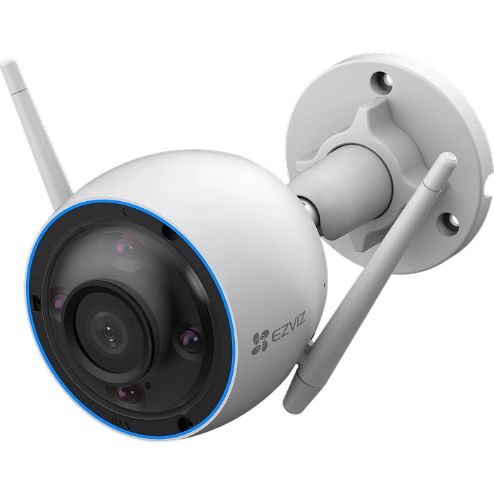 מצלמת אבטחה חיצונית עם ראיית לילה Ezviz H3 3K 5MP - צבע לבן שנה אחריות עי היבואן הרשמי