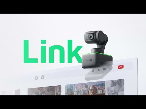 מצלמת רשת חכמה Insta360 Link 4K AI Webcam - צבע שחור שנה אחריות ע