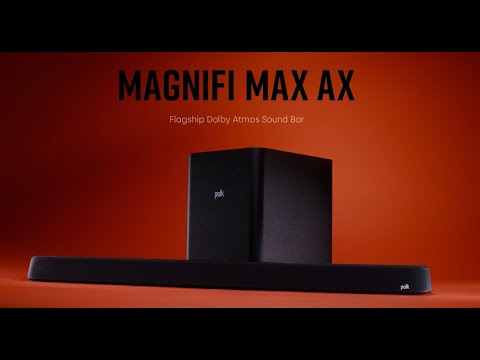 מקרן קול עם סאבוופר אלחוטי Polk Audio MagniFi Max AX 5.1.2 - צבע שחור שנה אחריות ע