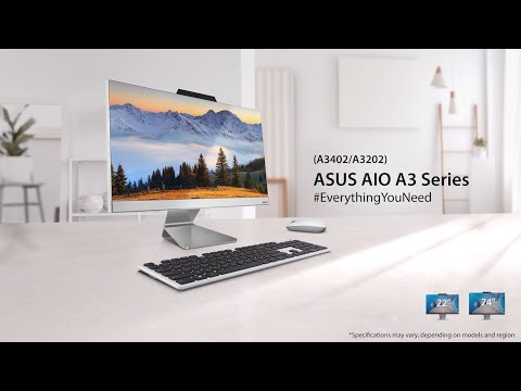מחשב AIO עם מקלדת ועכבר אלחוטיים Asus A3402WBAK-WA680W Core i5-1235U 512GB SSD 16GB RAM Windows 11 - צבע לבן שנה אחריות ע